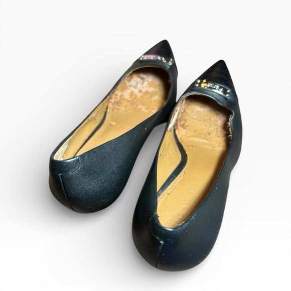 Coach black leather pumps, project pair, as is. - Picture 3 of 8
